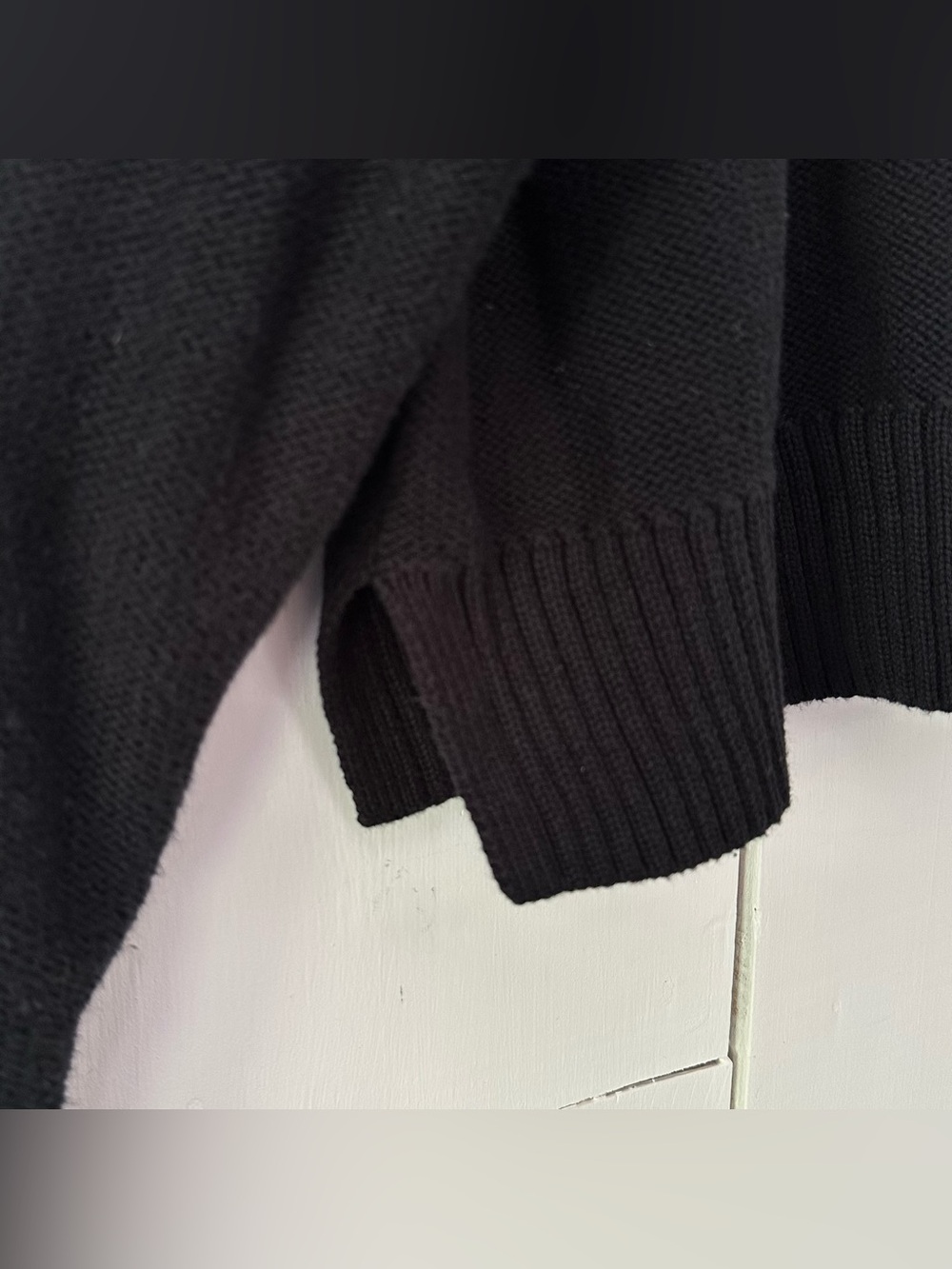 Quince 100% Organic Cotton Cropped Cardigan Sz L Black - Picture 11 of 14